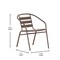 Flash Furniture Lila Bronze Metal Restaurant Stack Chairs with Metal Slats, 4PK 4-TLH-017C-BZ-GG - alternate 6